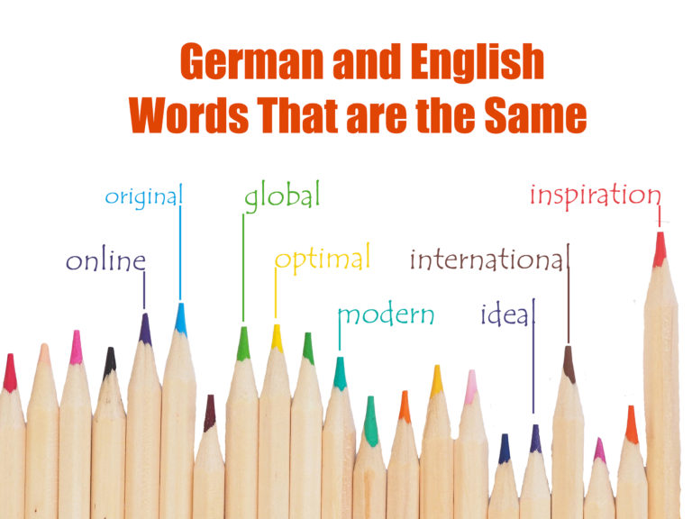 German Vocabulary: Words That Are the Same