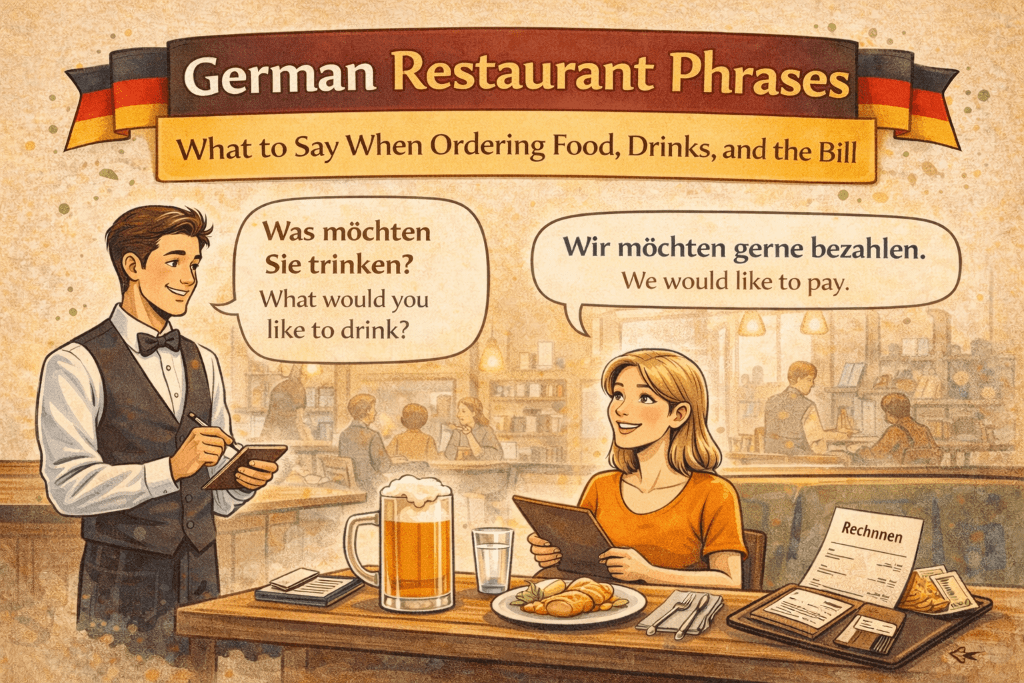 German restaurant phrases examples
