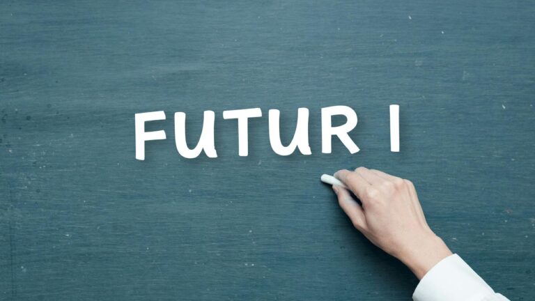 Futur I written on a chalkboard